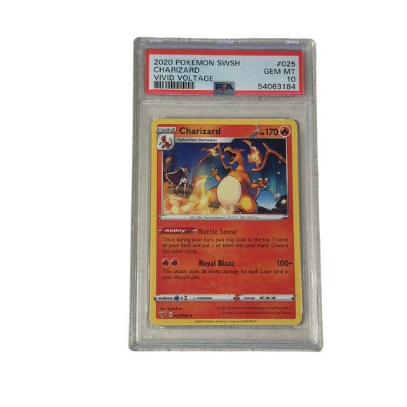 2020 Pokemon Sword and Shield Vivid Voltage Charizard #025 PSA 10 Perfect Grade - Picture 4 of 4